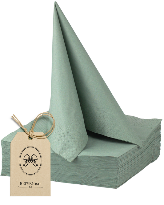 Tissue Servietten Eukalyptus Grün, 40 x 40 cm