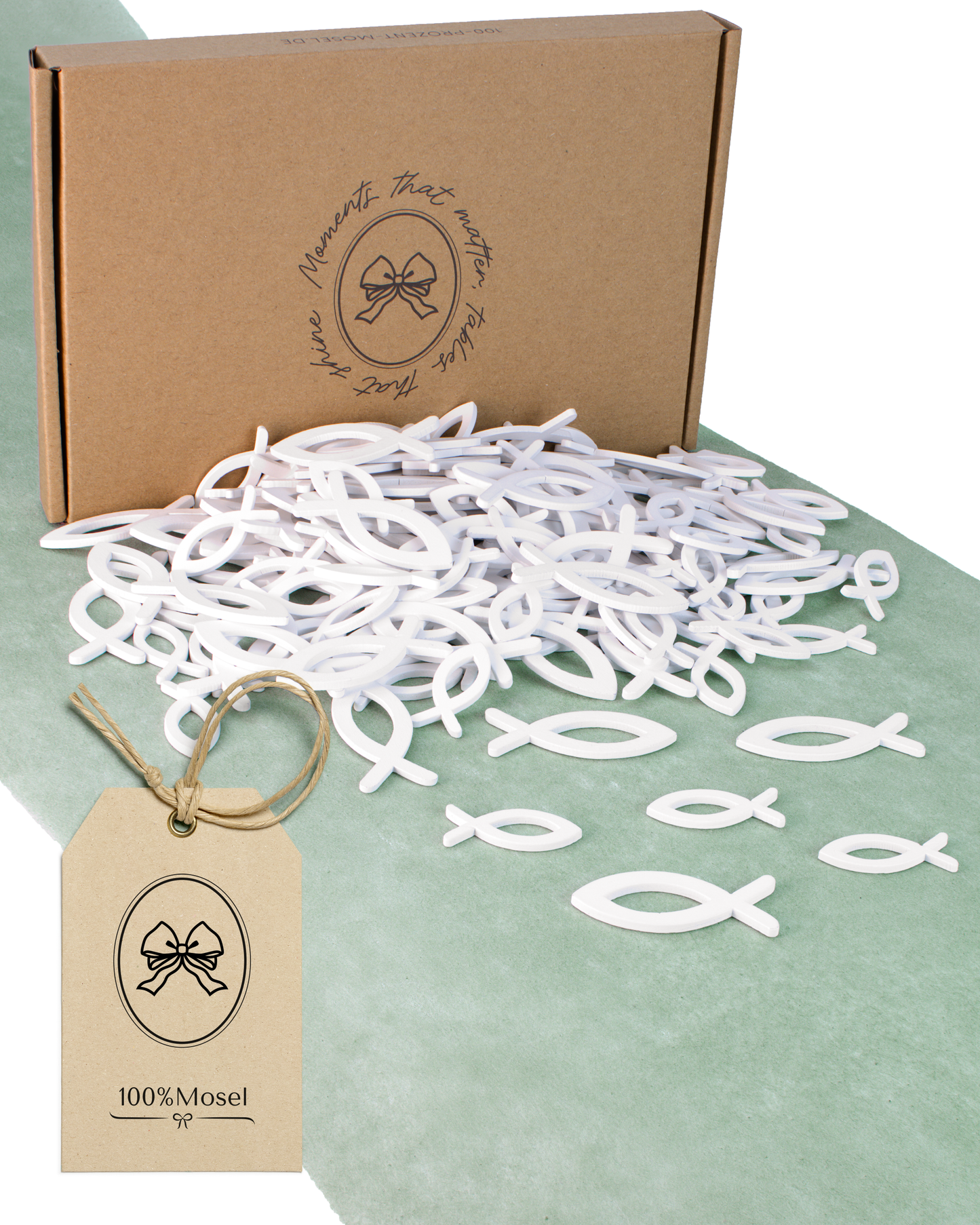 Streudeko Fische, Weiß