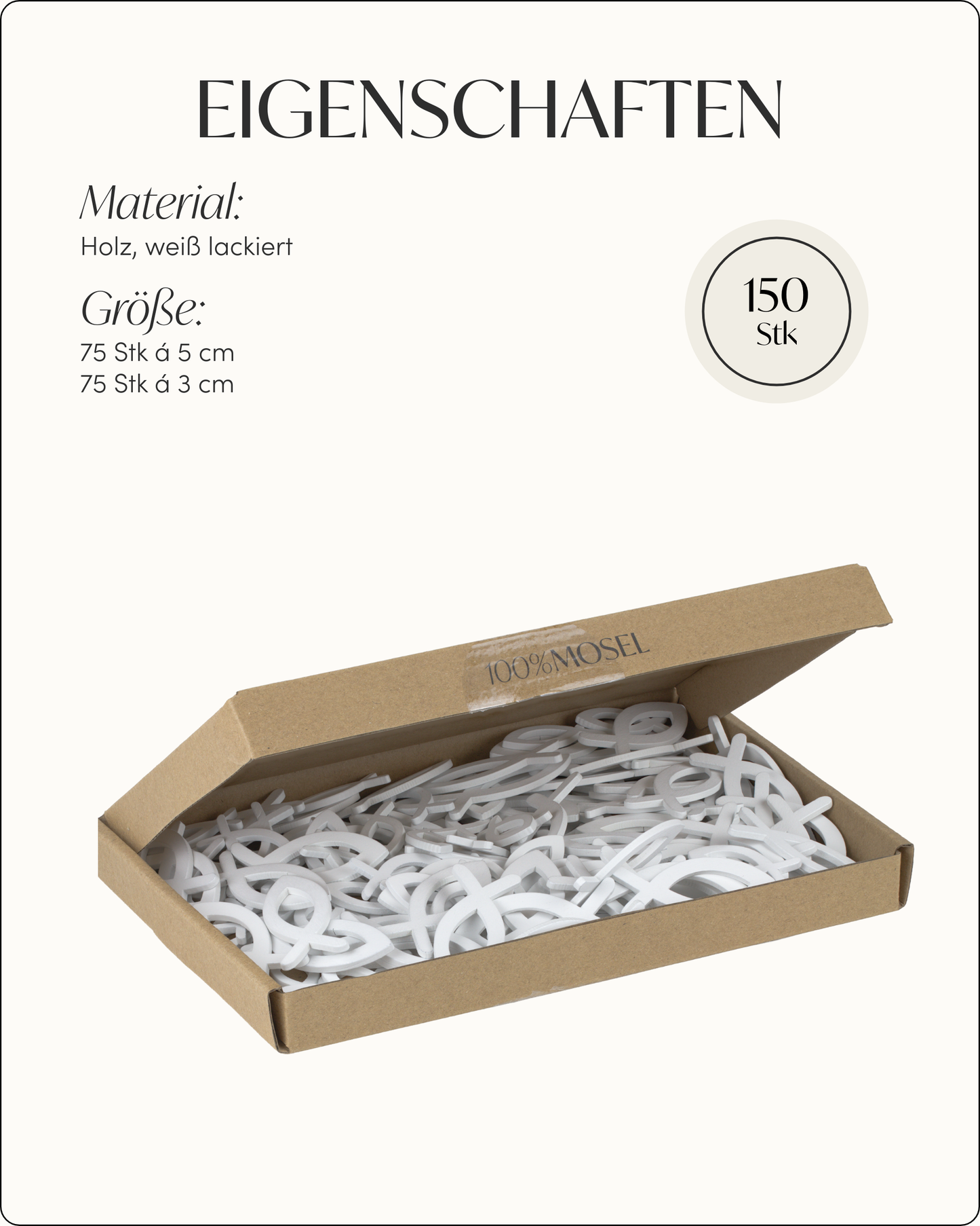 Streudeko Fische, Weiß