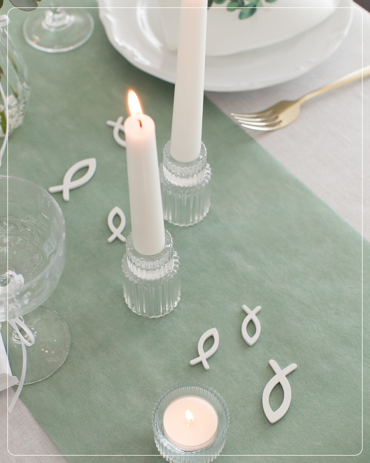 Streudeko Fische, Weiß