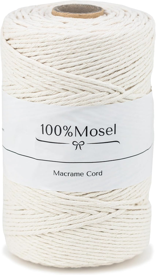 Baumwollkordel Weiß