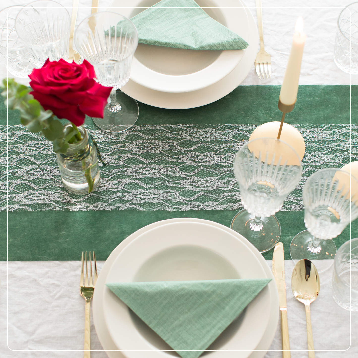 2. Wahl: Tischläufer Vlies Rainforest Grün