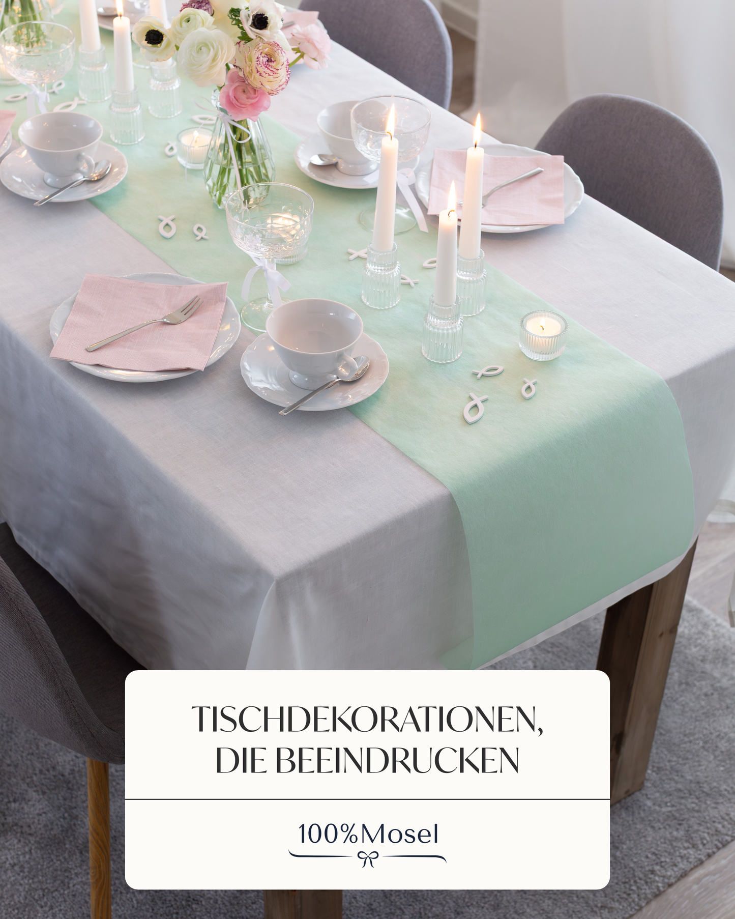 Tischläufer Vlies Mint Grün