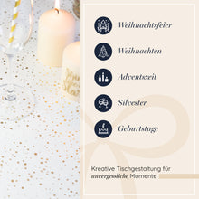 Lade das Bild in den Galerie-Viewer, Tischläufer Organza Pünktchen Gold
