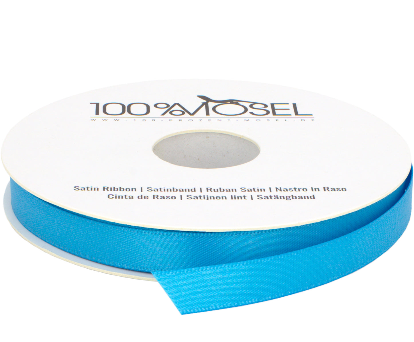 Satinband Aqua Blau, 10 mm