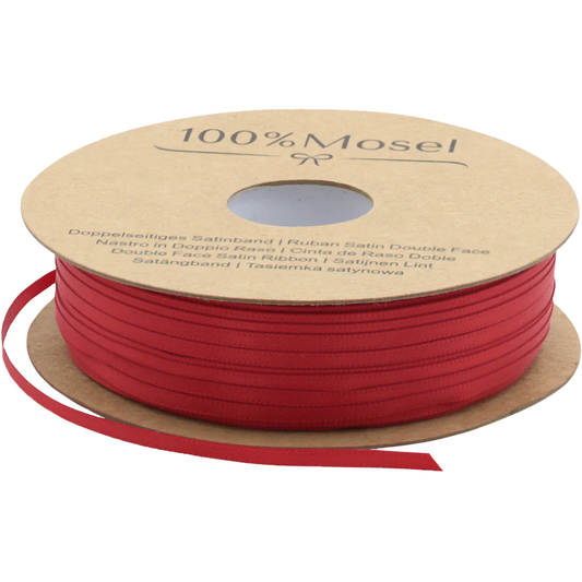 Satinband Rot, 3 mm