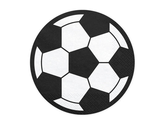 20 Servietten Fußball, rund