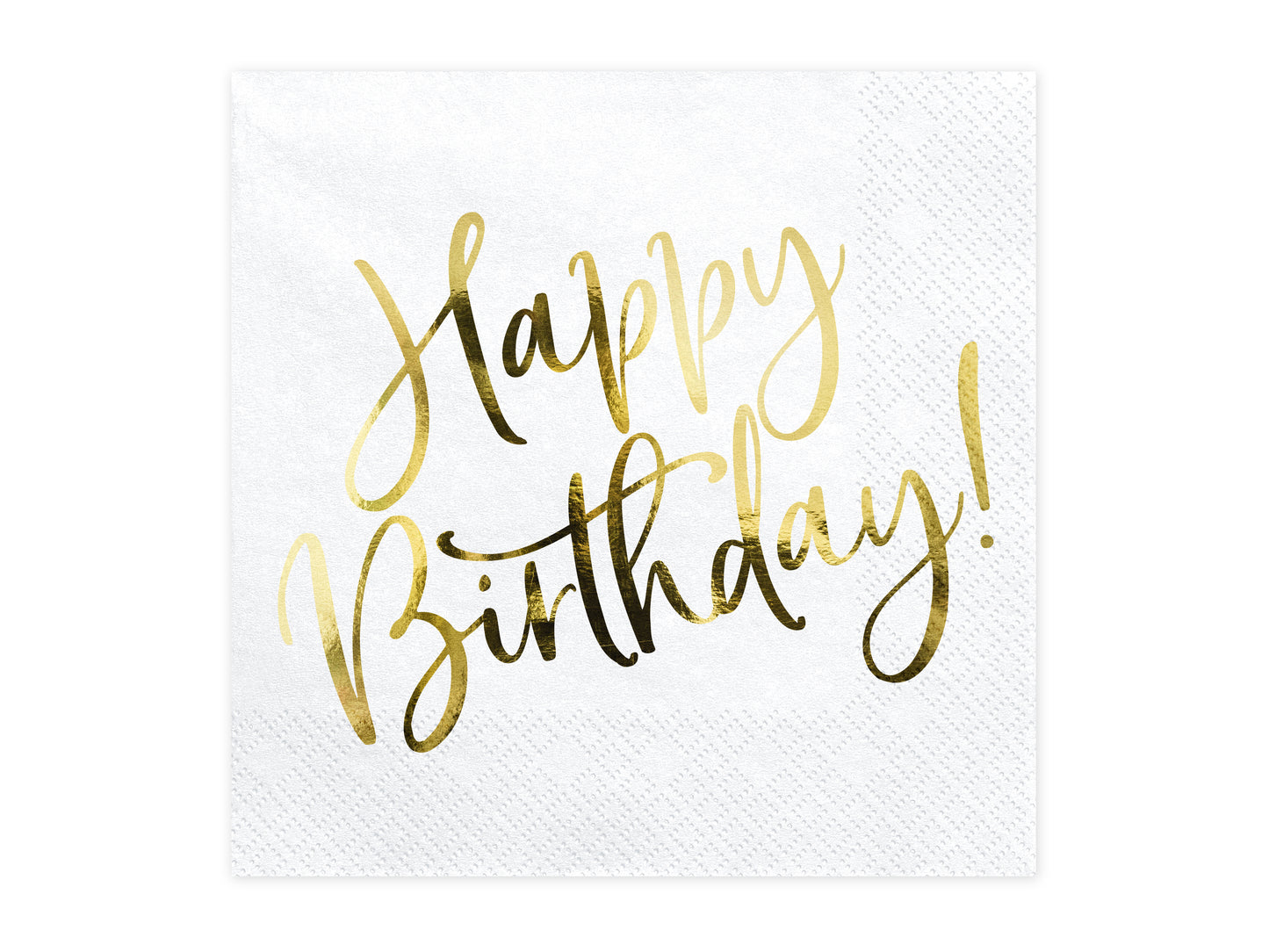 20 Servietten Happy Birthday, gold