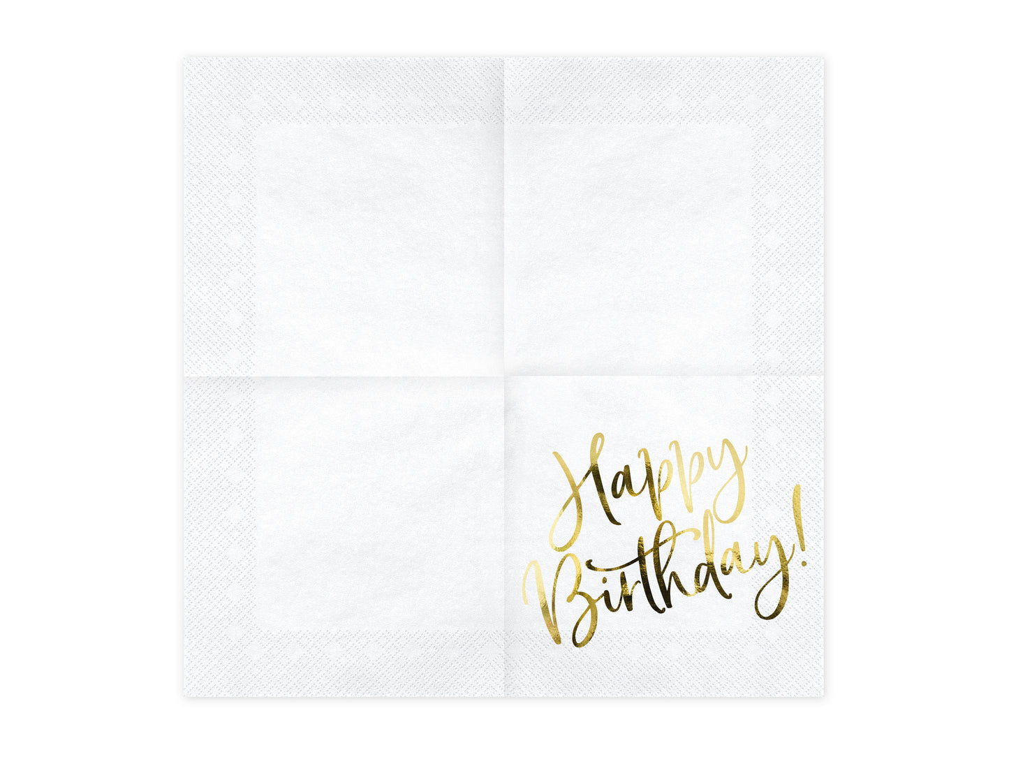 20 Servietten Happy Birthday, gold