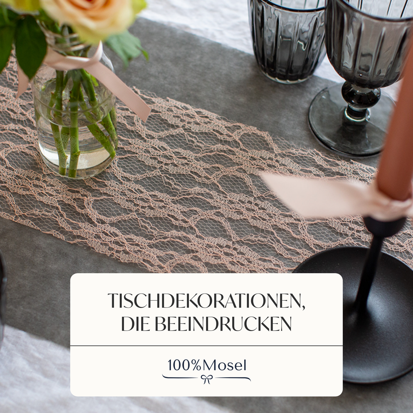 Tischläufer Vlies Anthrazit