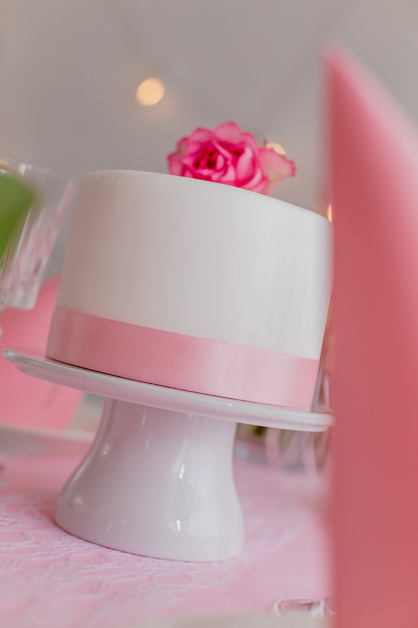 Satinband Rosa, 25 mm