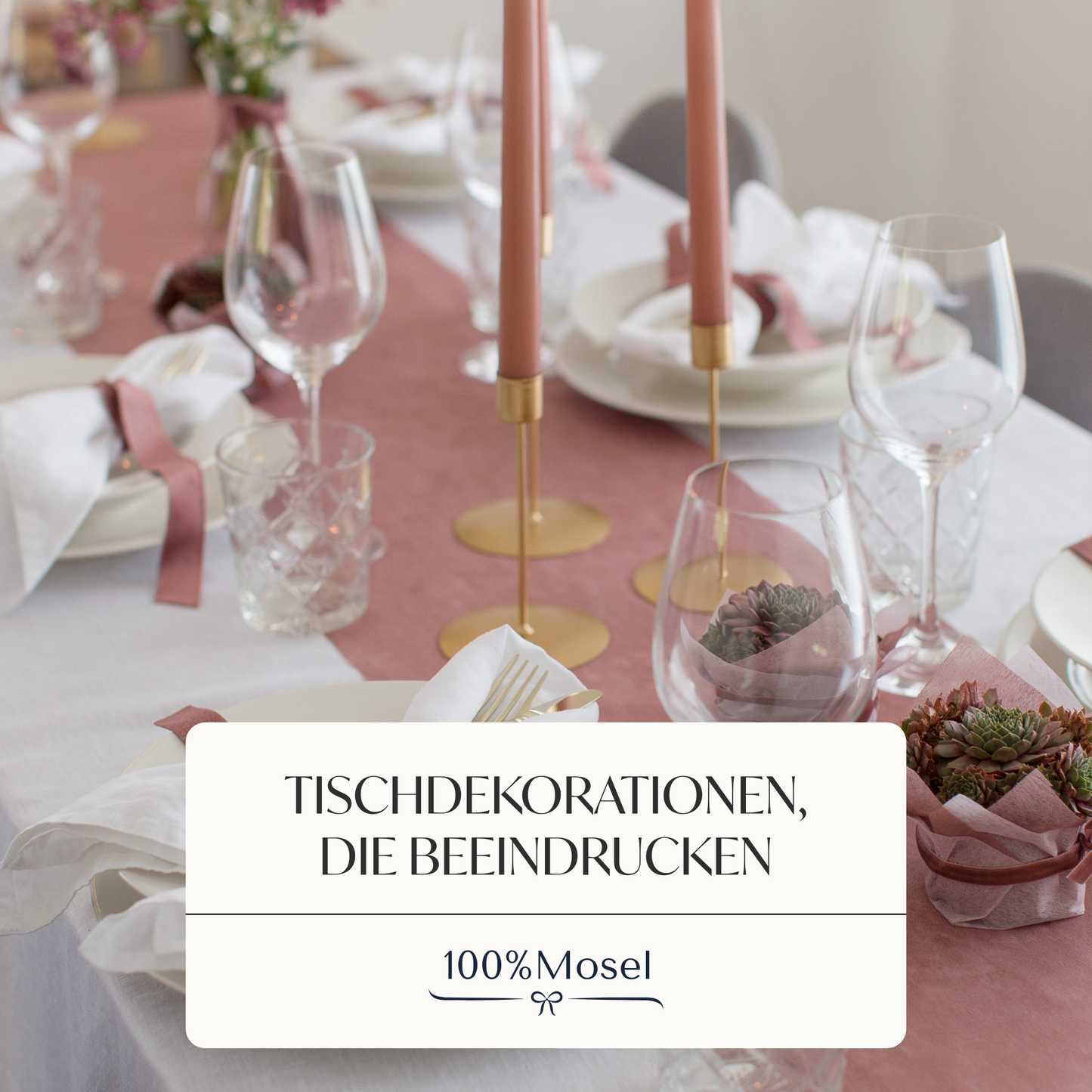 Tischläufer Vlies Altrosa (Dusky Pink)