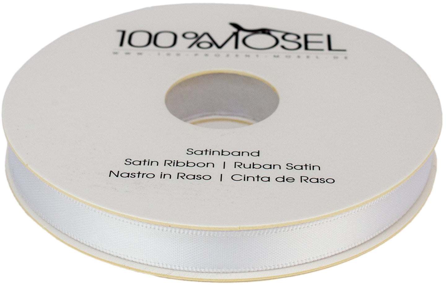 Satinband Weiß, 10 mm