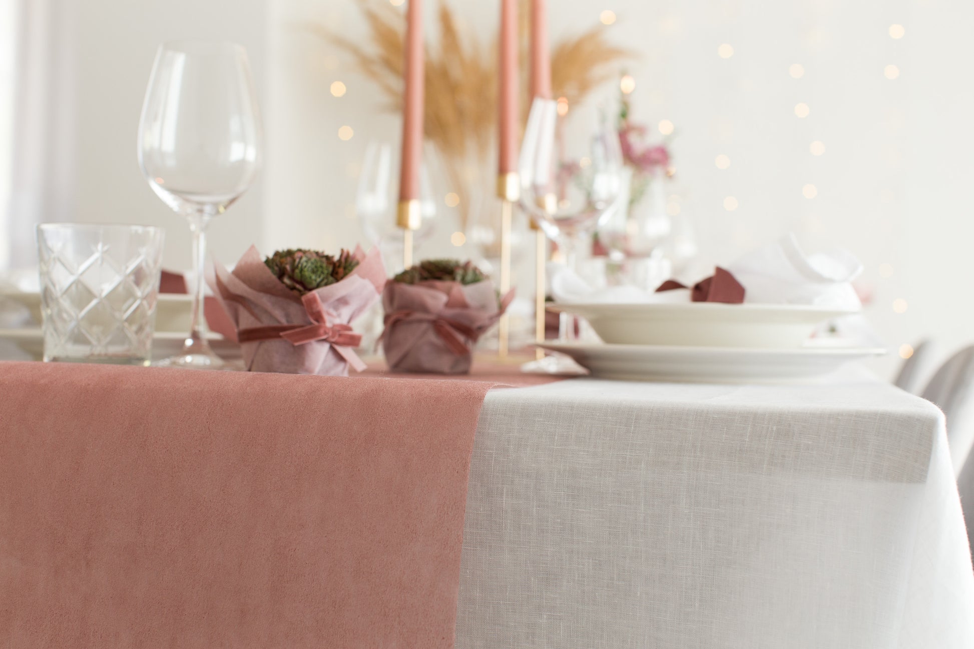 100%Mosel - Pink Dusky online bestellen Vlies-Tischläufer